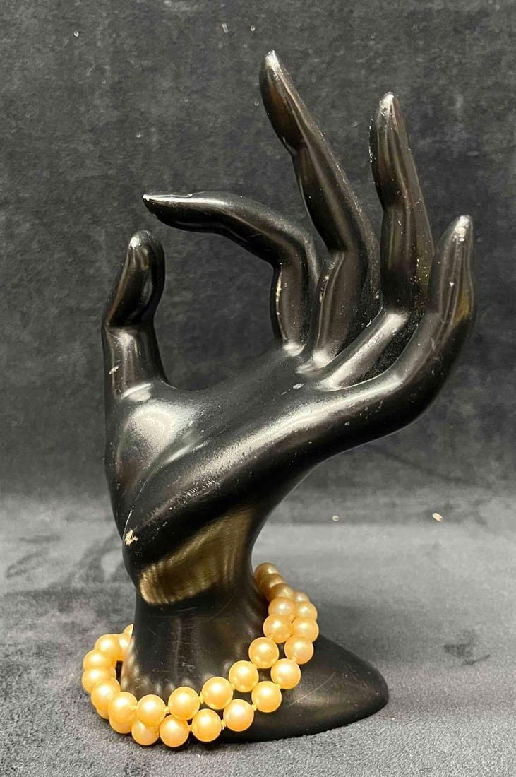 Signed Vendome Double Strand Faux Pearl Bracelet (1 of 8)