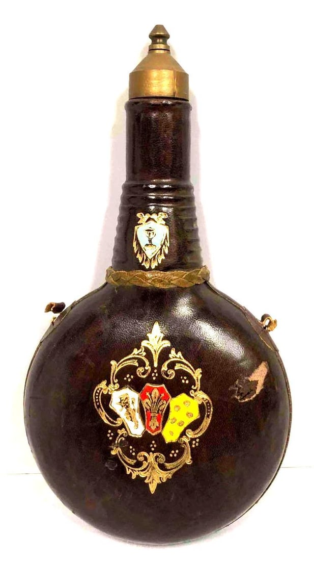 Vintage Leather Wrapped Portable Liquor Decanter (1 of 9)