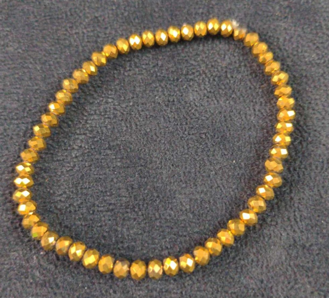 Four Metallic Plastic Beads Bracelets - 2