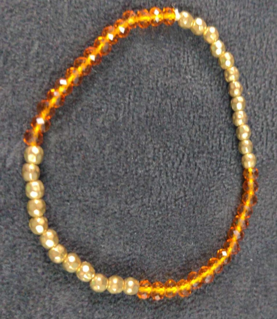 Four Metallic Plastic Beads Bracelets - 4