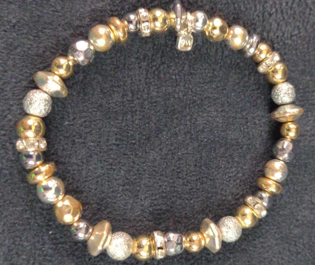 Four Metallic Plastic Beads Bracelets - 5