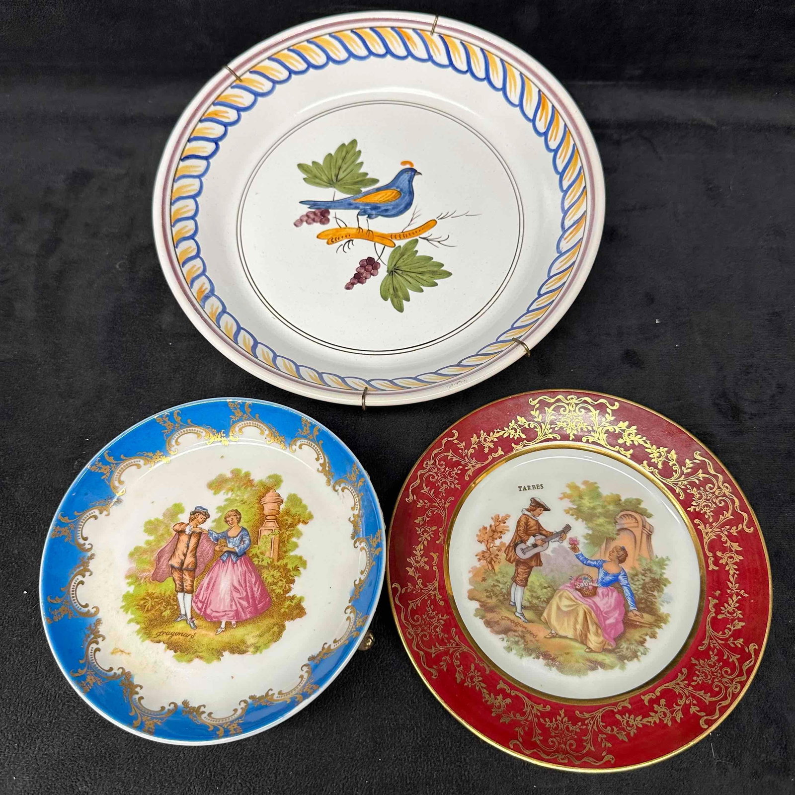 Collection of Three Ceramic French Plates (1 of 7)