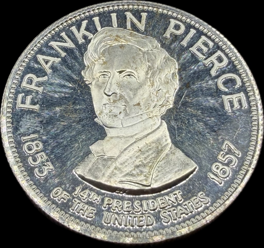 Franklin Pierce Sterling Silver Presidential Coin (1 of 2)