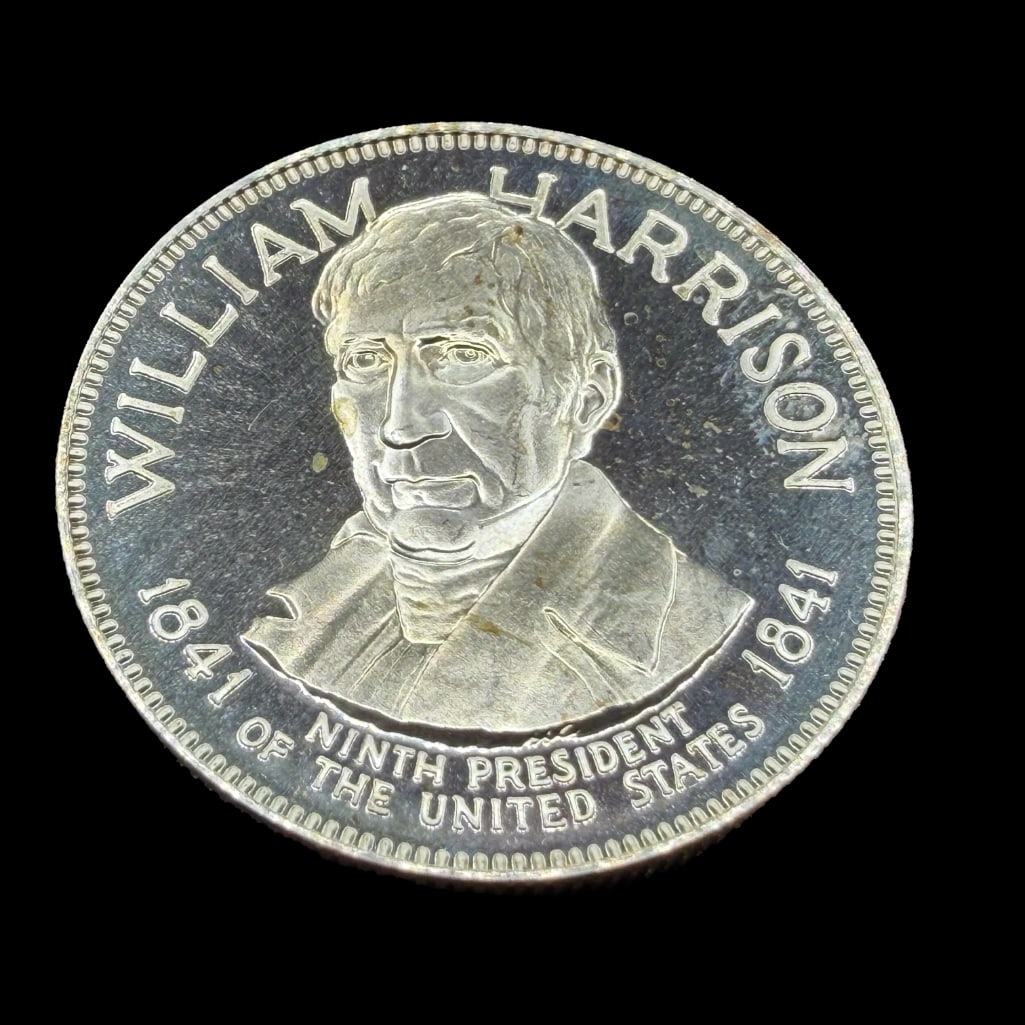 William Harrison Sterling Silver Presidential Coin (1 of 2)
