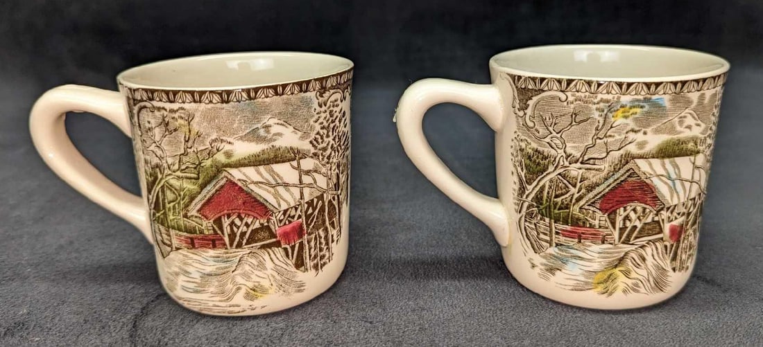 2 Retired Friendly Village Mugs JB B (1 of 6)