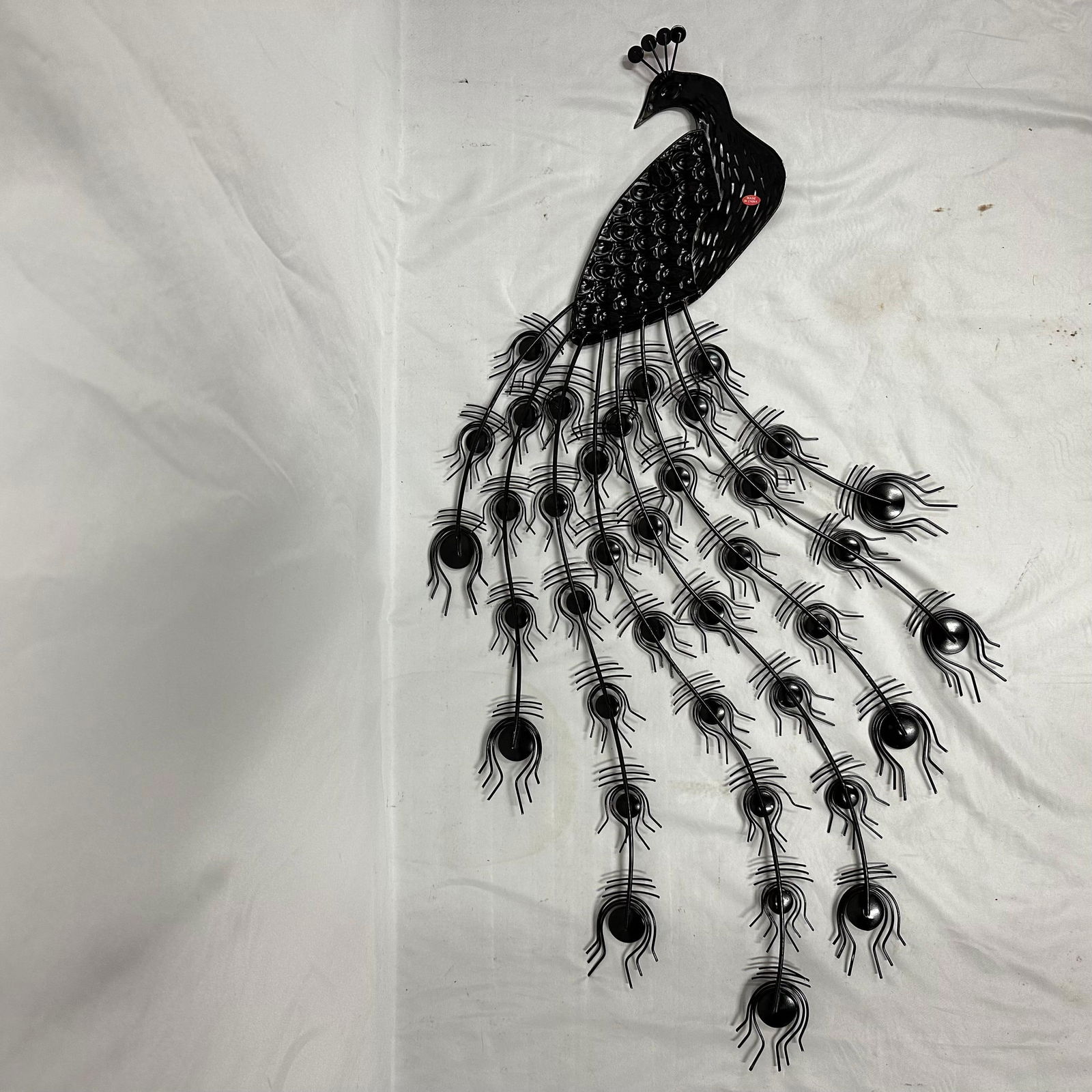 Medium Peacock Metal Wall Art Sculpture (1 of 8)