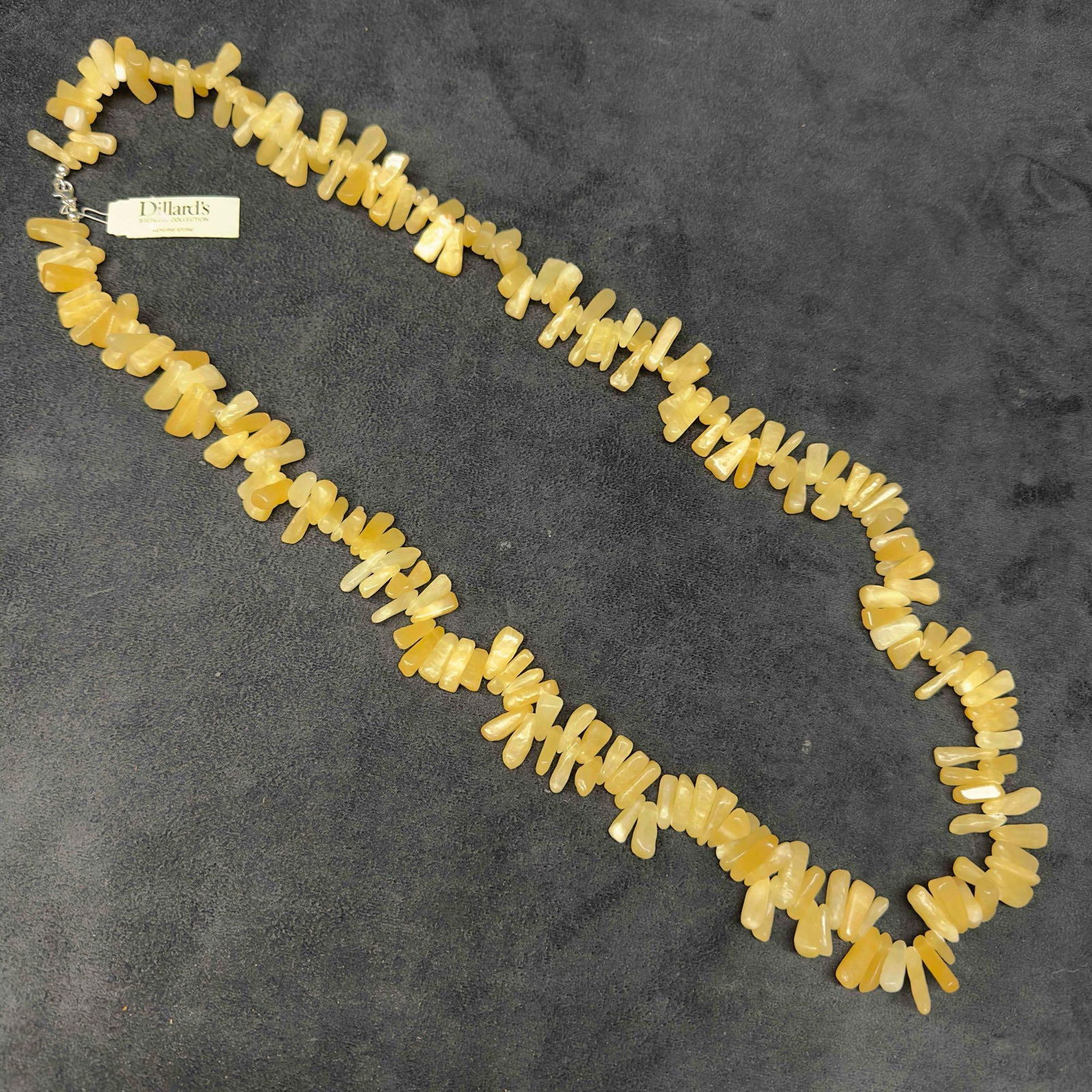Dillard's Sterling Collection Natural Stone Long Necklace Y2 (1 of 11)