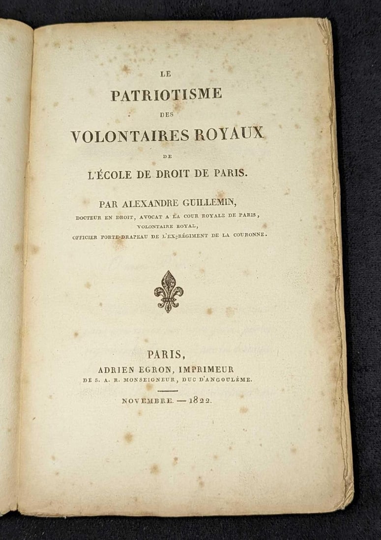 1822 Le Patriotisme Des Volontaires Royaux Softcover (1 of 8)