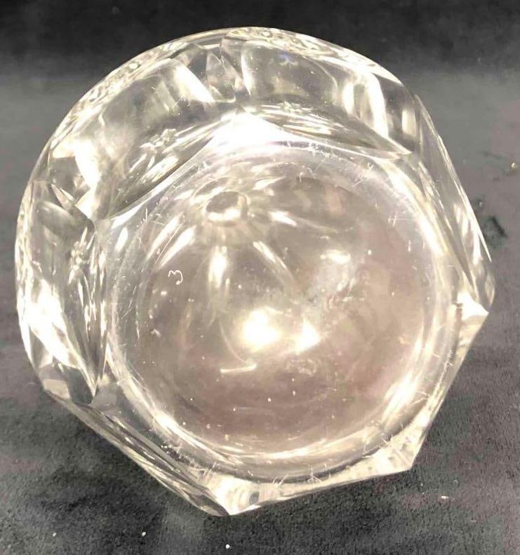 Crystal Decanter Missing Stopper - 4
