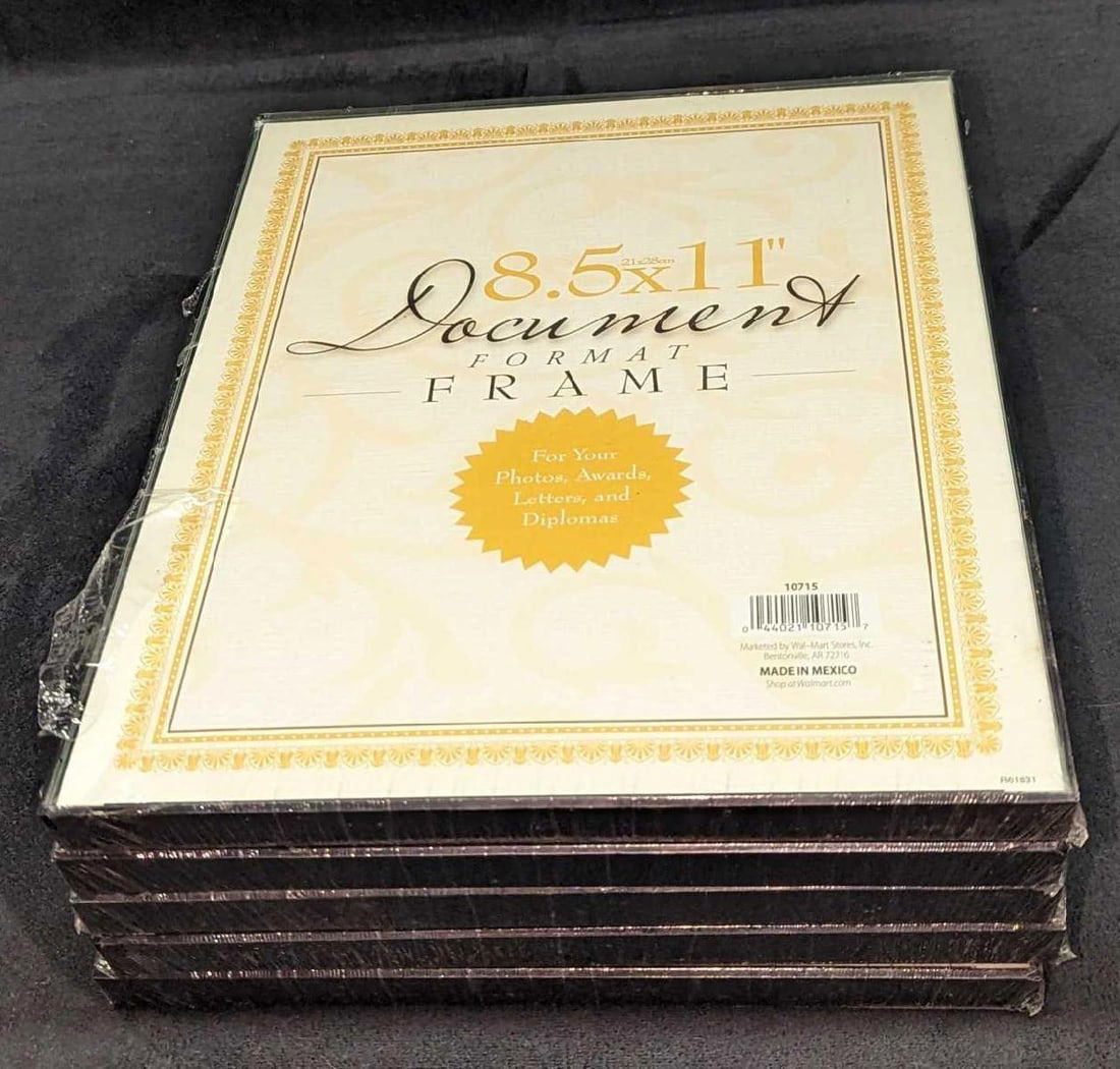 5 8.5" x 11" Document Format Frames - 5