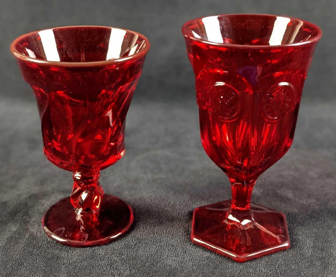 Vintage Fostoria Ruby Ice Tea And Water Goblet (1 of 8)