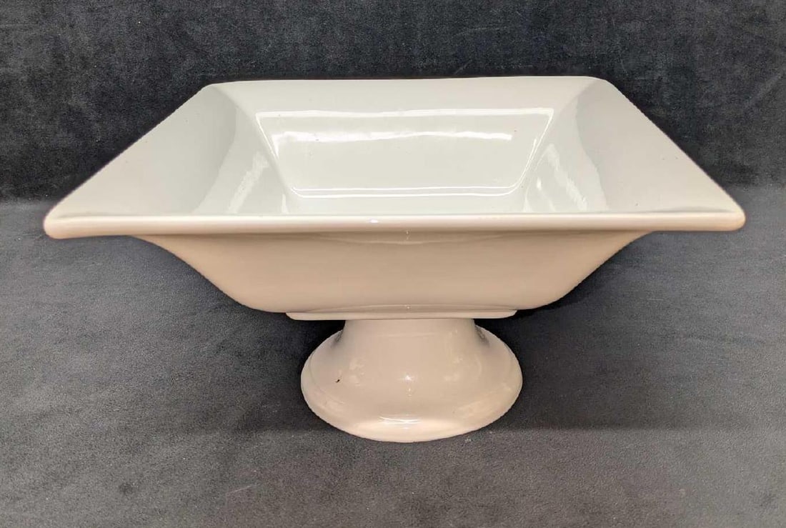 Large White Ceramic Footed Centerpiece Bowl (1 of 10)