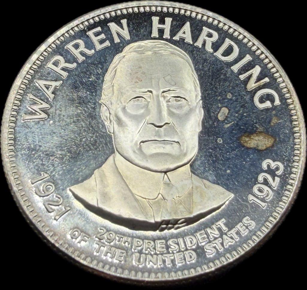 Warren G Harding Sterling Silver Presidential Coin (1 of 2)