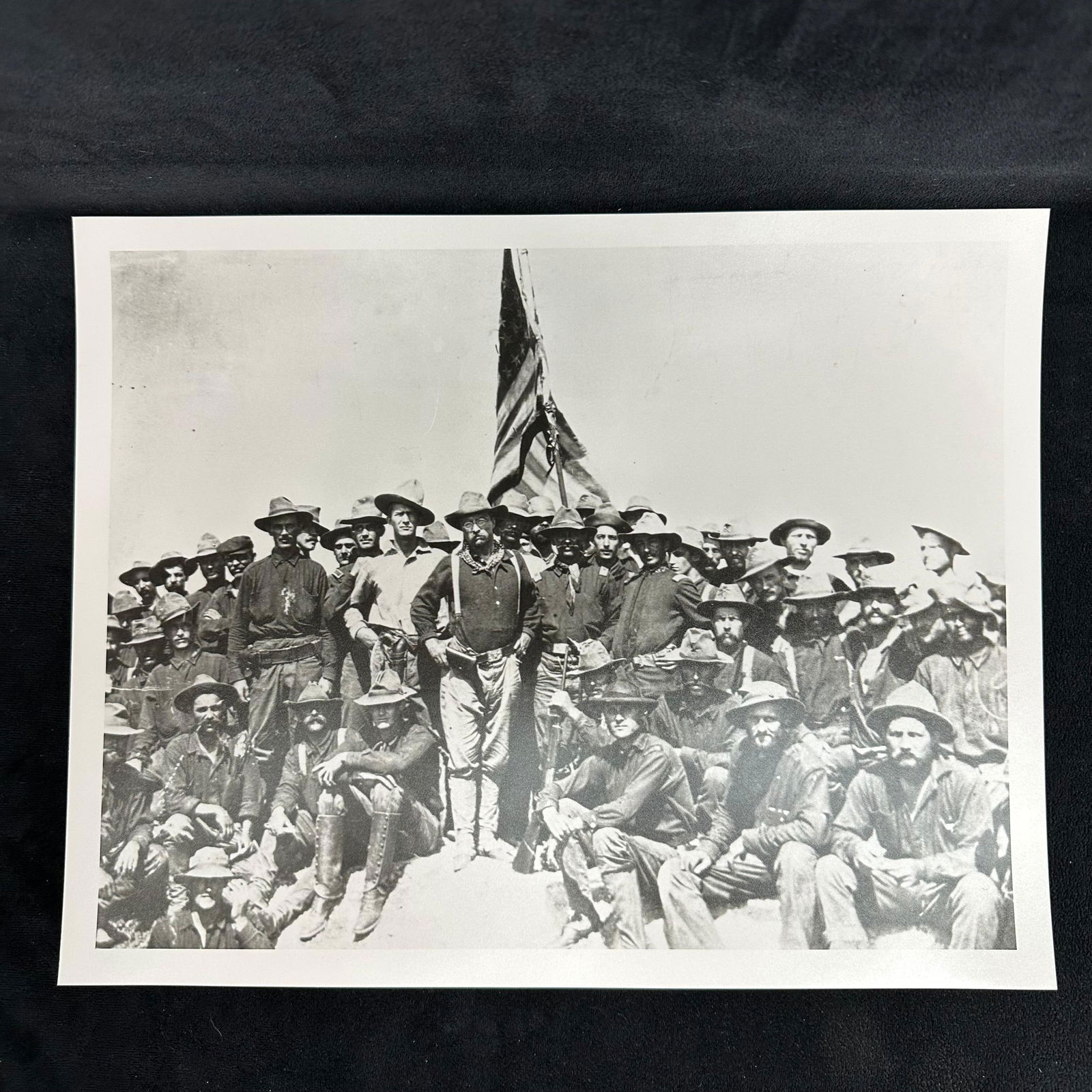 Theodore Roosevelt and Rough Riders Group Portrait Spanish-American War Era Analog Photo Print (1 of 7)