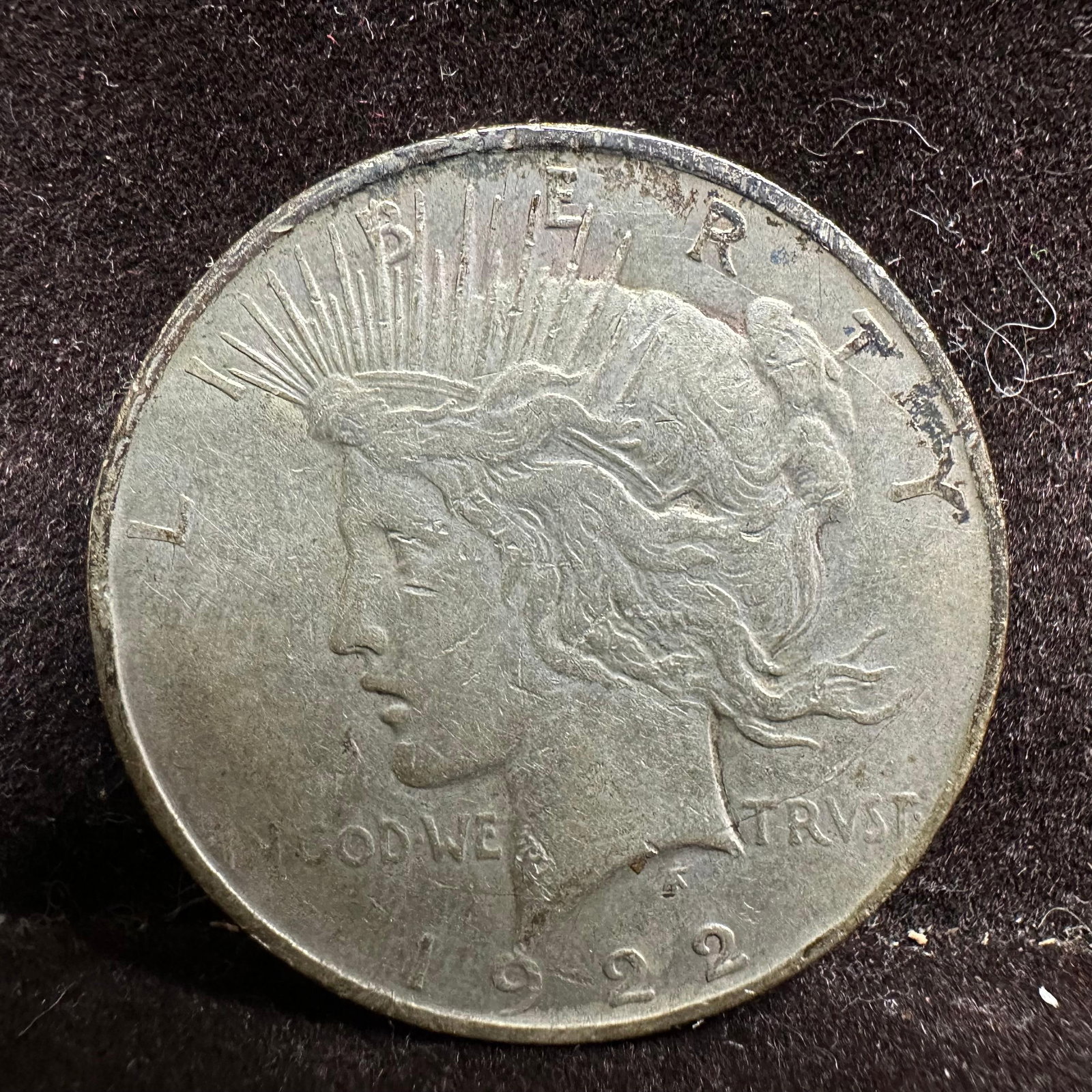 1922 Peace Dollar .900 Silver US Coin D Mint (1 of 4)