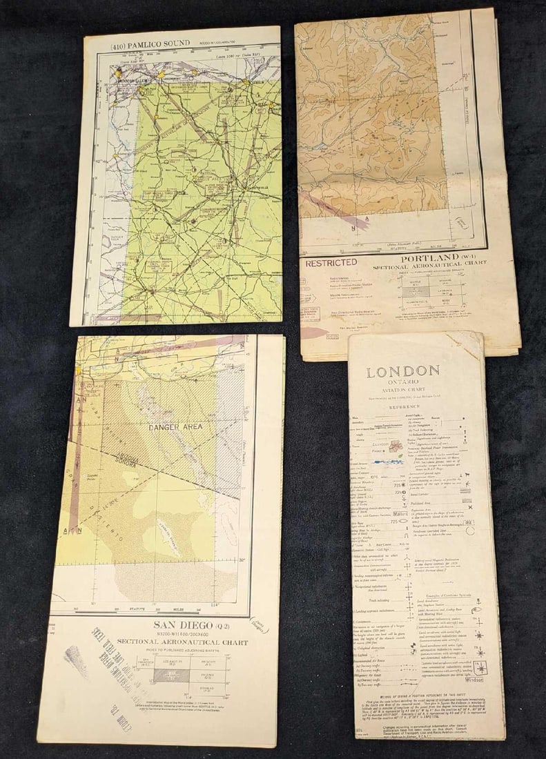 San Diego London Pamlico Portland Aeronautical Charts (1 of 6)