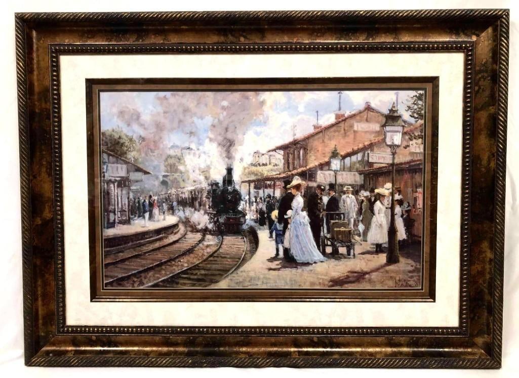 Print Of "Sentimental Journey" By Alan Maley: Print Of "Sentimental Journey" By Alan Maley. British postwar and contemporary painter Alan Maley. Maley was also a visual effects artist. He is best known for his scenes depicting life during th