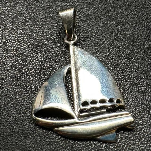 Sterling Silver Sailboat Pendant (1 of 2)