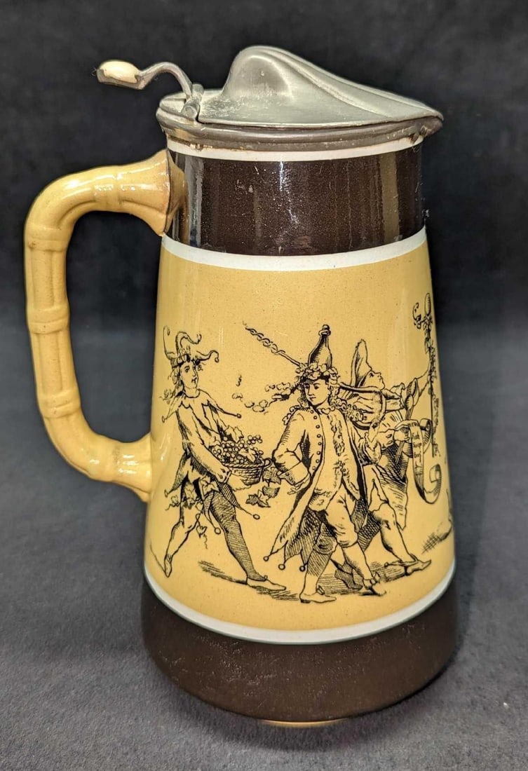 Vintage Brownfield Jester Ceramic Stein Pitcher (1 of 8)