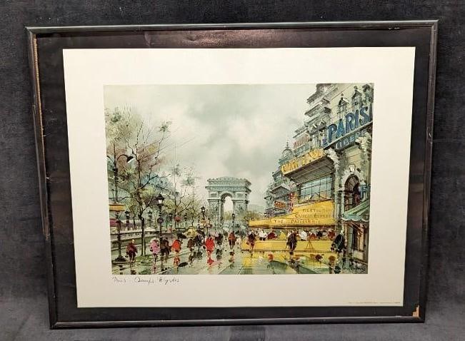 Framed Maurice Legendre Champs Elysees Print (1 of 5)