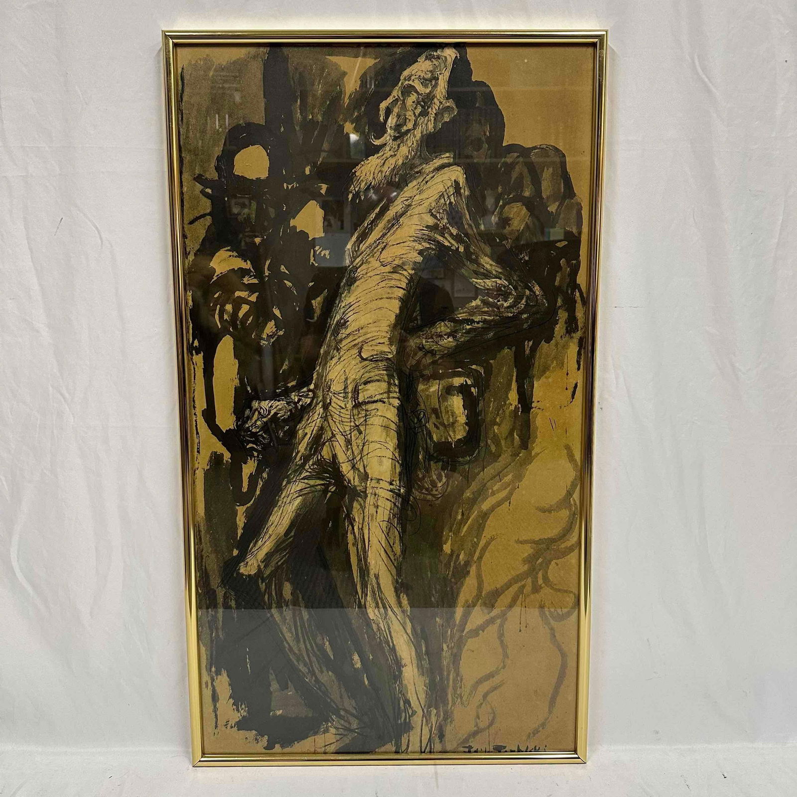 Felix Topolski Portrait Of George Bernard Shaw Framed Art Print Gold Tone Frame J (1 of 6)