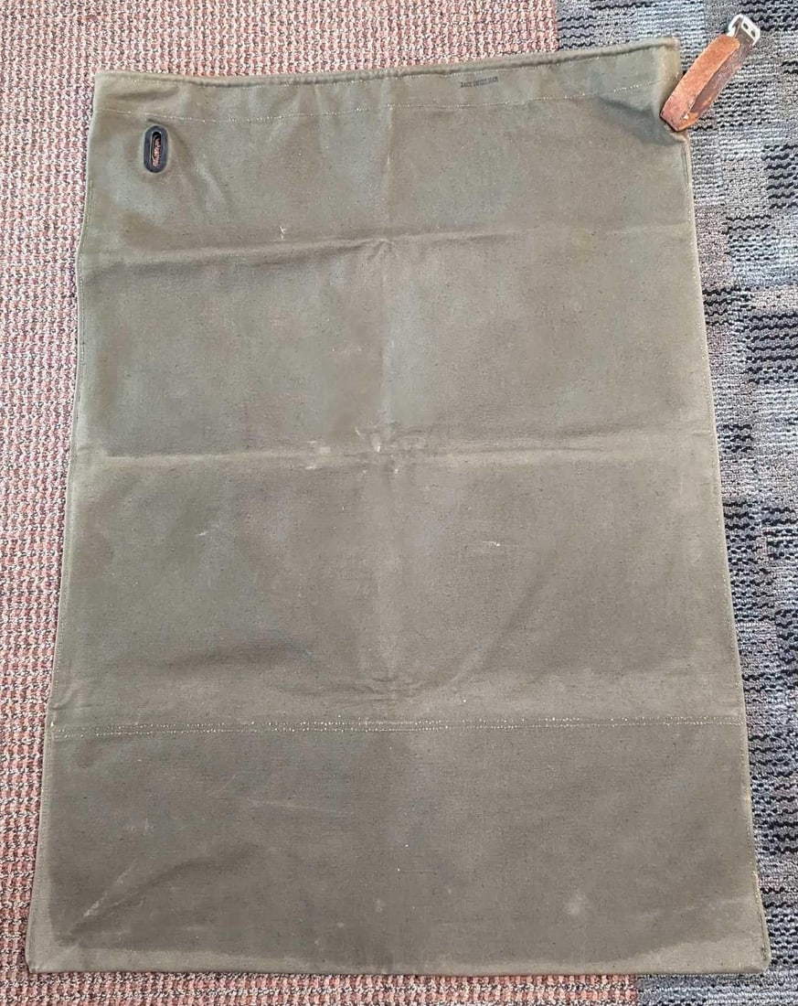 Large Vintage Olive Green Military Canvas Bag (1 of 6)