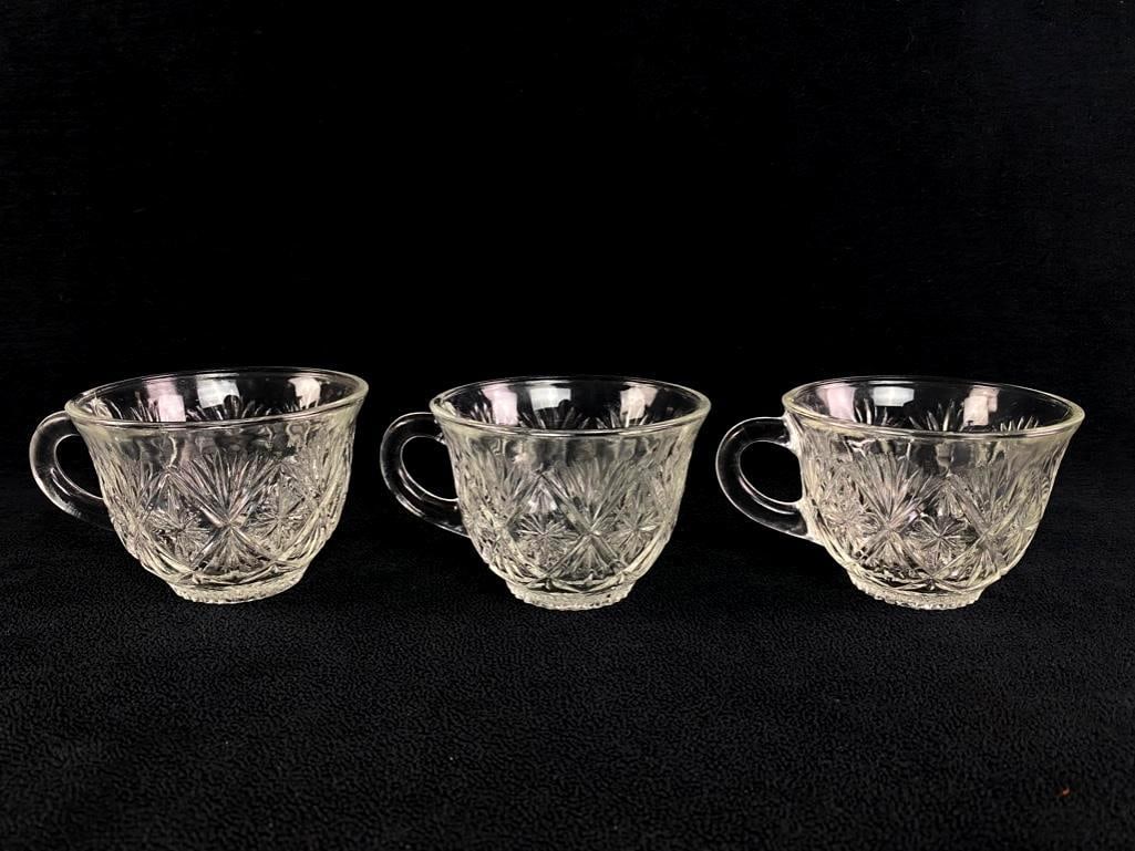 3 Pressed Glass Punch Cups (1 of 5)