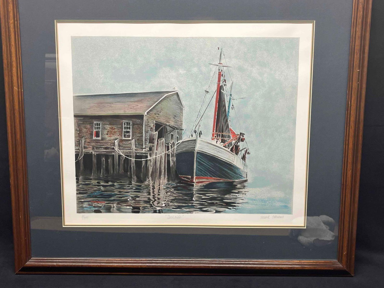 Signed & Numbered "Dockside" Lithograph By Mark Stevens - 10