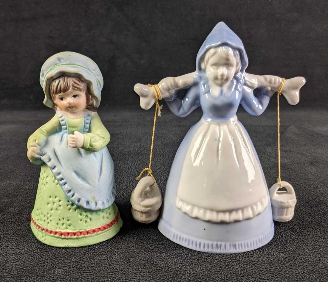 Ceramic Girl Figurine Bells (1 of 7)