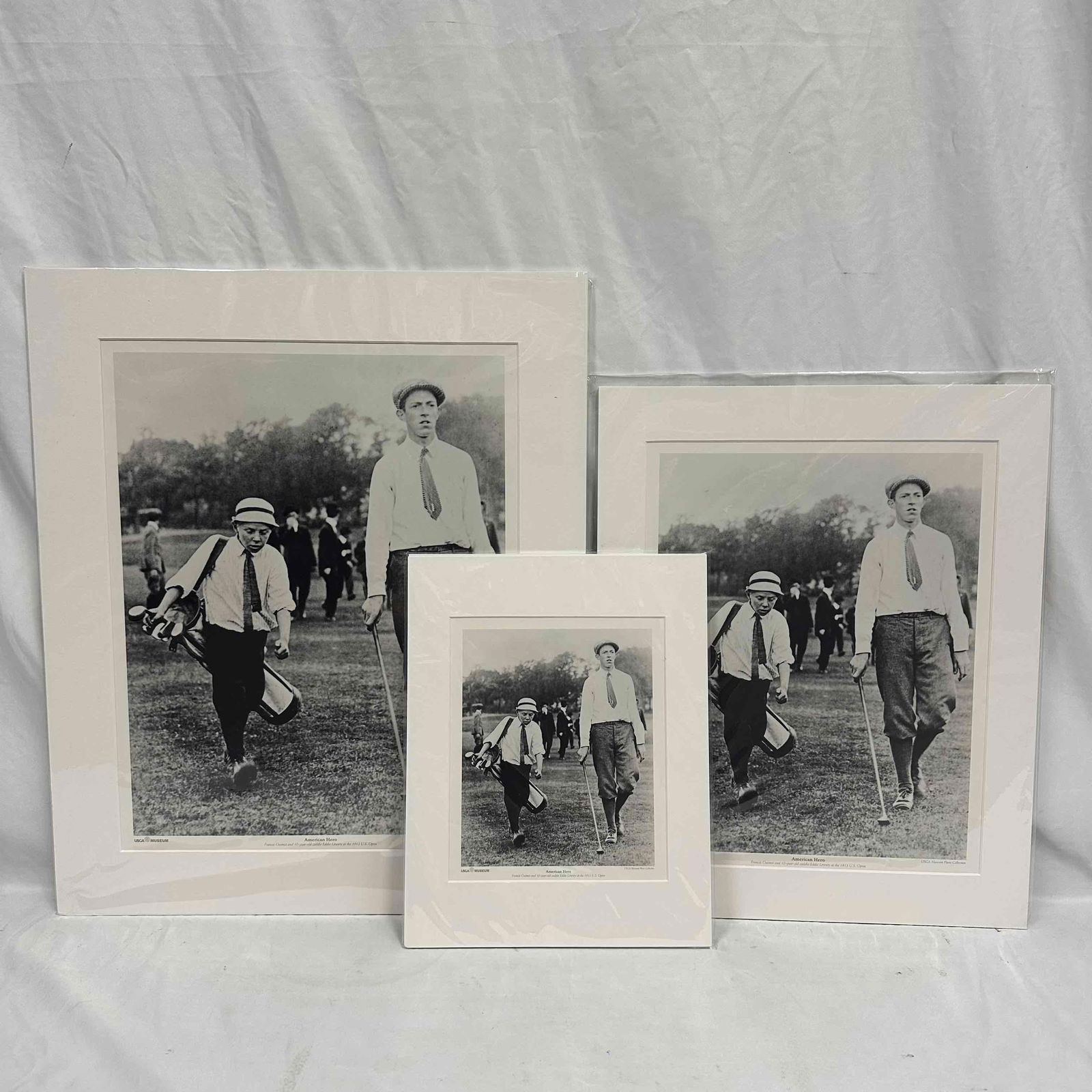 Francis Ouimet and Eddie Lowery American Hero USGA Museum Prints Set of Three (1 of 8)