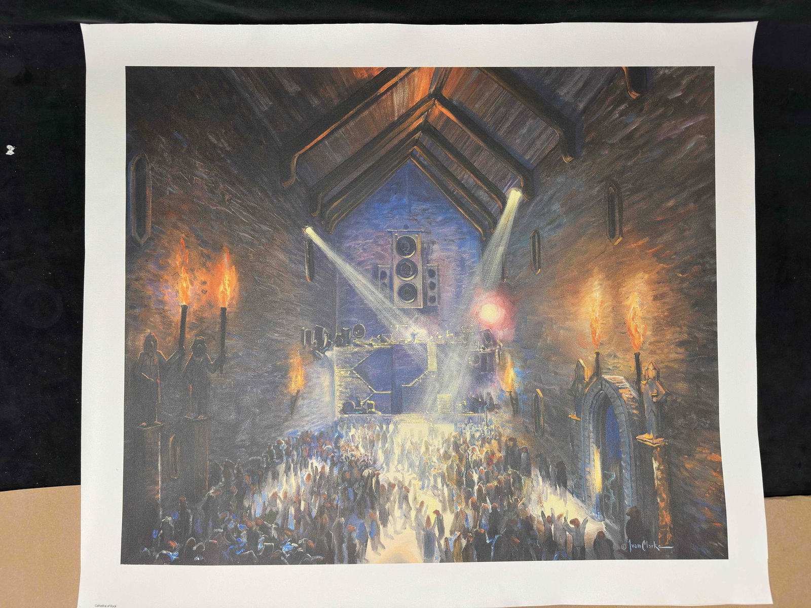 Ivan Clarke Cathedral of Rock Medium Giclee on Canvas: Ivan Clarke Cathedral of Rock Medium Giclee. Giclee on canvas print of Cathedral of Rock by Ivan Clarke. This medium (30" x 24 3/4") piece is a high quality print after an original from Clarke