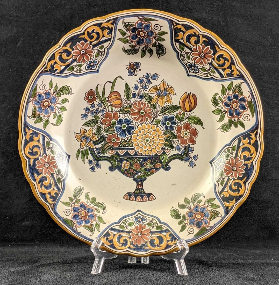 Decorative Painted Plate Floral (1 of 5)