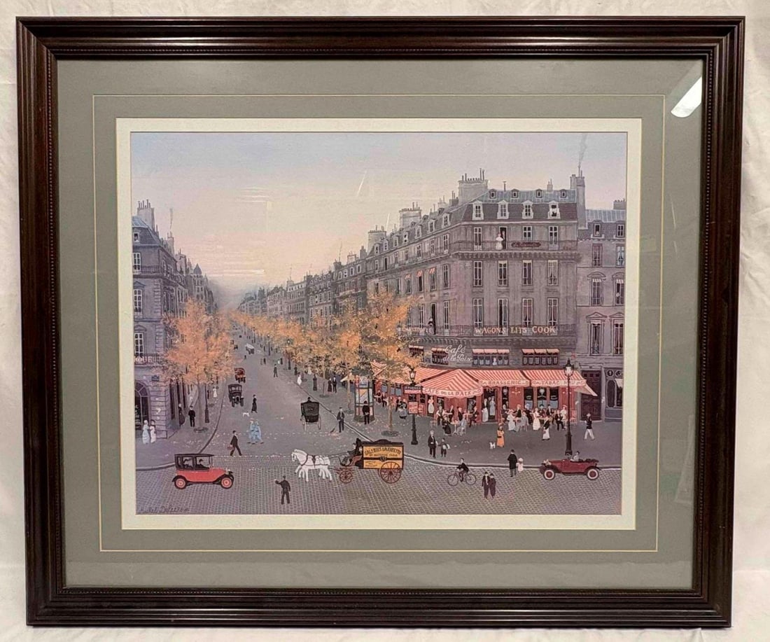 Framed Lithograph Print titled “Les Grands Boulevards?? by Michel Delacroix (1 of 8)