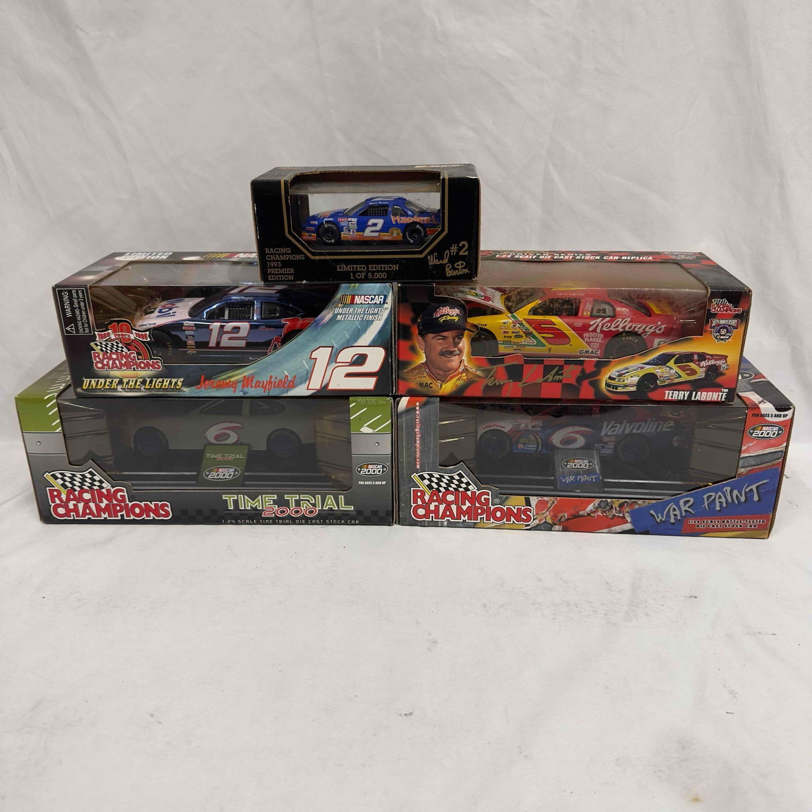 Racing Champions Die Cast Stock Car Set Lot of Five 5 Cars (1 of 9)