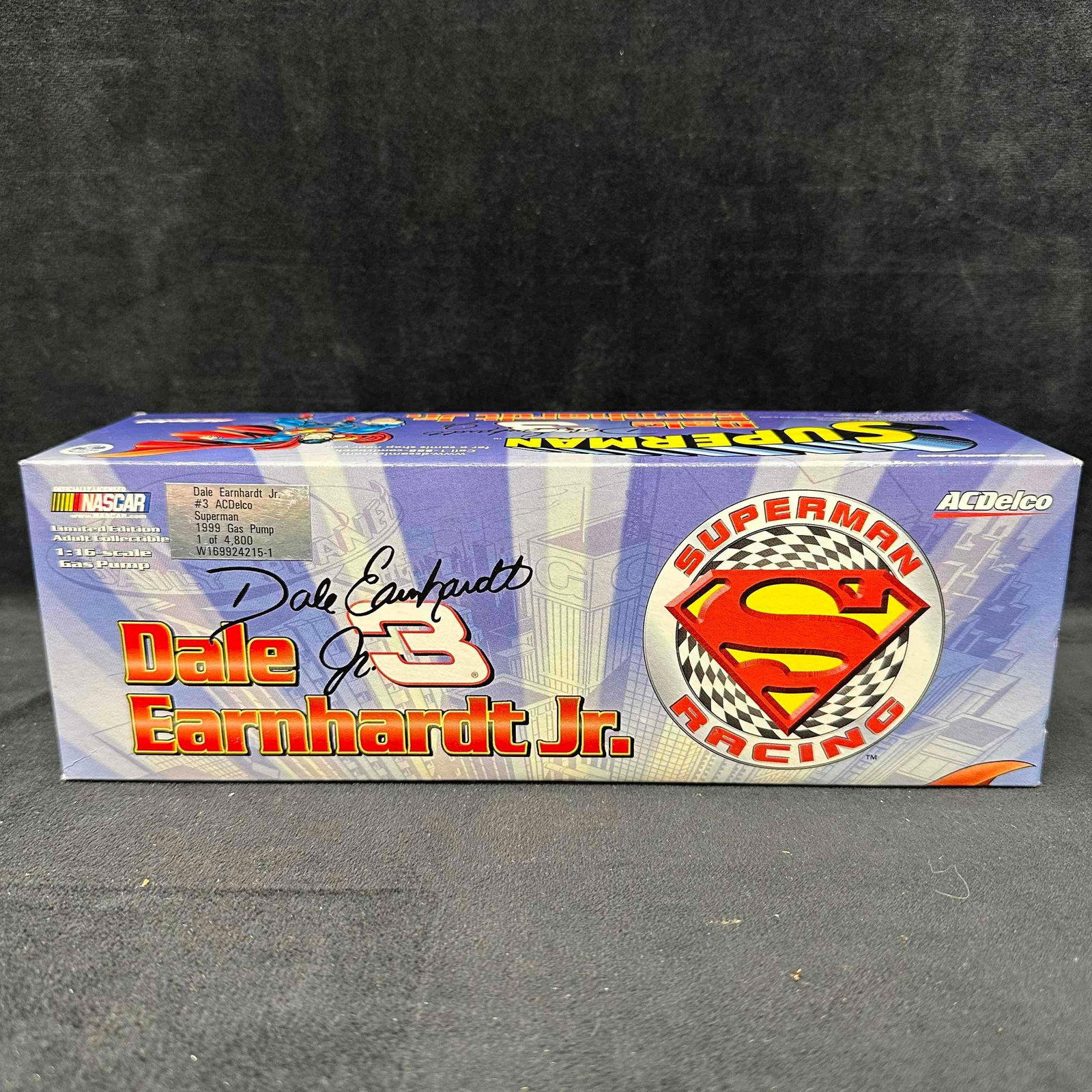Dale Earnhardt Jr. Gas Pump Superman Racing AC Delco 1:16 Scale: This collectible is in like new condition with some never being removed from packaging. This item is in like new, previously displayed condition with light wear, discoloring, and surface scratches on