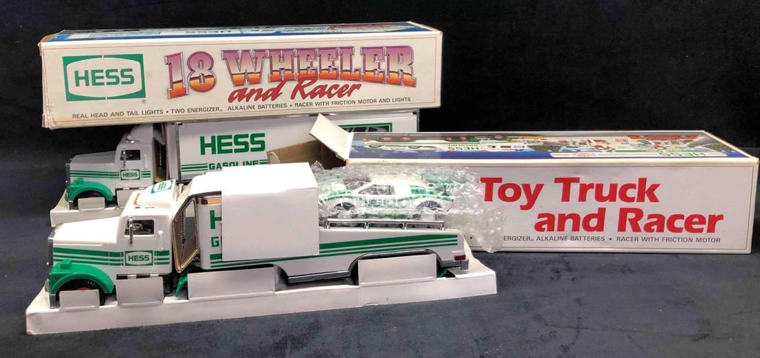 Two Vintage Hess Toys Truck & Racer 1991 + 18 Wheeler & Racer 1992 (1 of 20)
