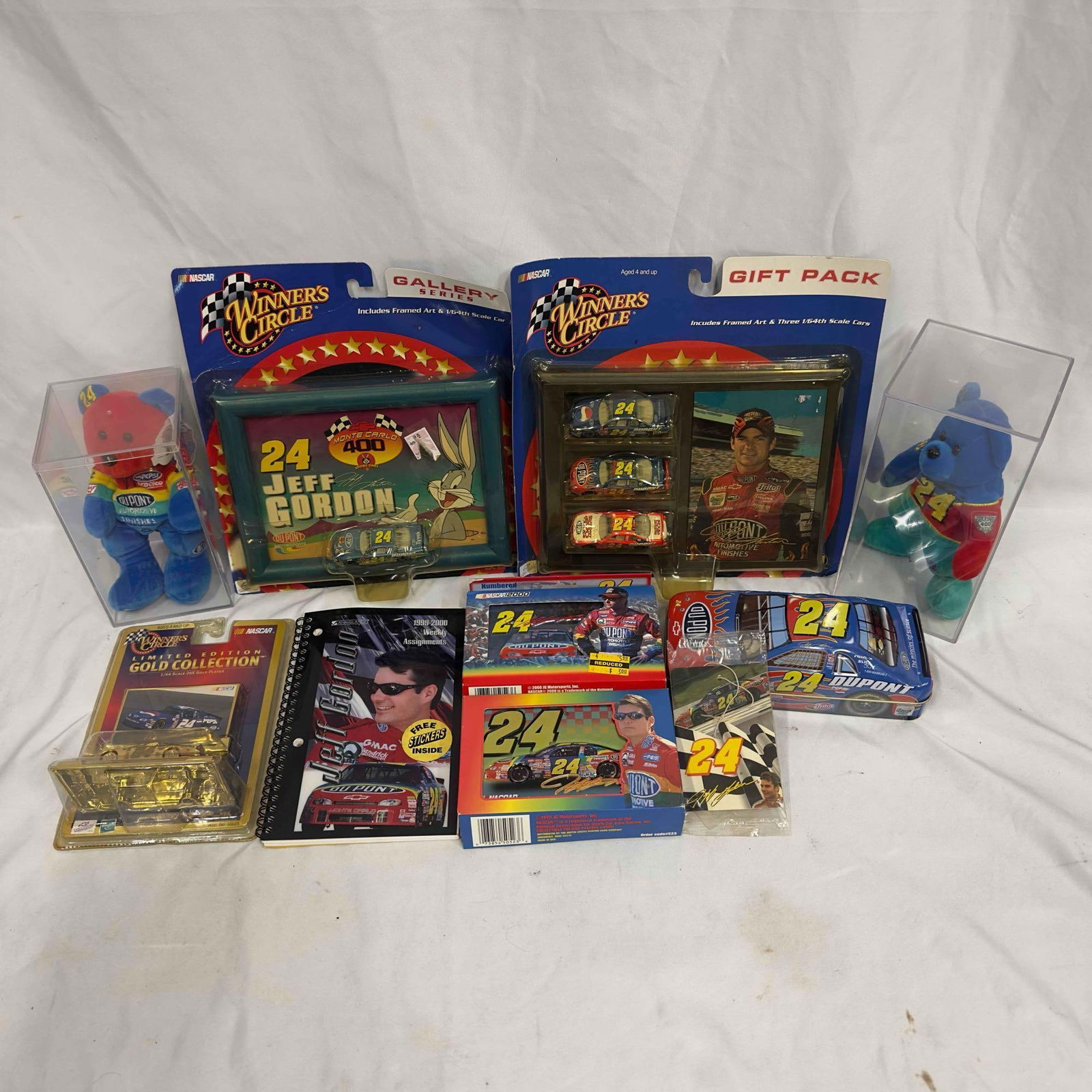 Jeff Gordon NASCAR Collection Various Collectibles Plush Cards Die Cast Cars Lot of 10 (1 of 7)
