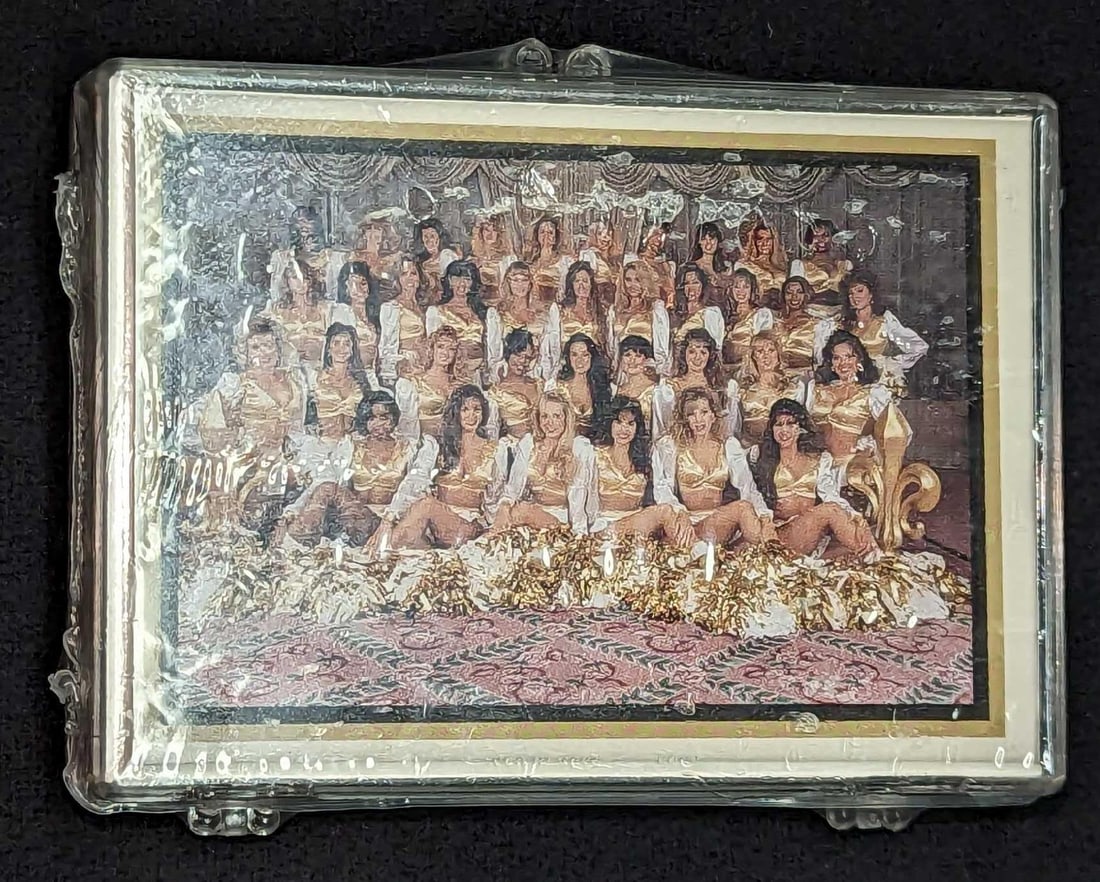 Sideliners Pro Football Cheerleaders Minnesota Vikings A: Sealed Sideliners Pro Football Cheerleaders Minnesota Vikings A. Is in a sealed plastic case that is approx 3 3/4" x 2 1/2" x 1/4 and it weighs 0.21lb. The plastic wrapper has some light wear.