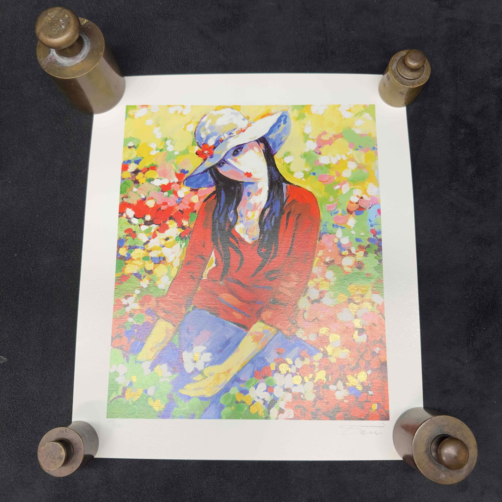 Shkelqim Dani In Love Seriolithograph 2003: Shkelqim Dani In Love Seriolithograph 2003. Seriolithograph in color on paper. Signed and numbered in pencil. From the regular numbered edition of 1250. Signed by Shkelqim Dani and numbered 611/1250.