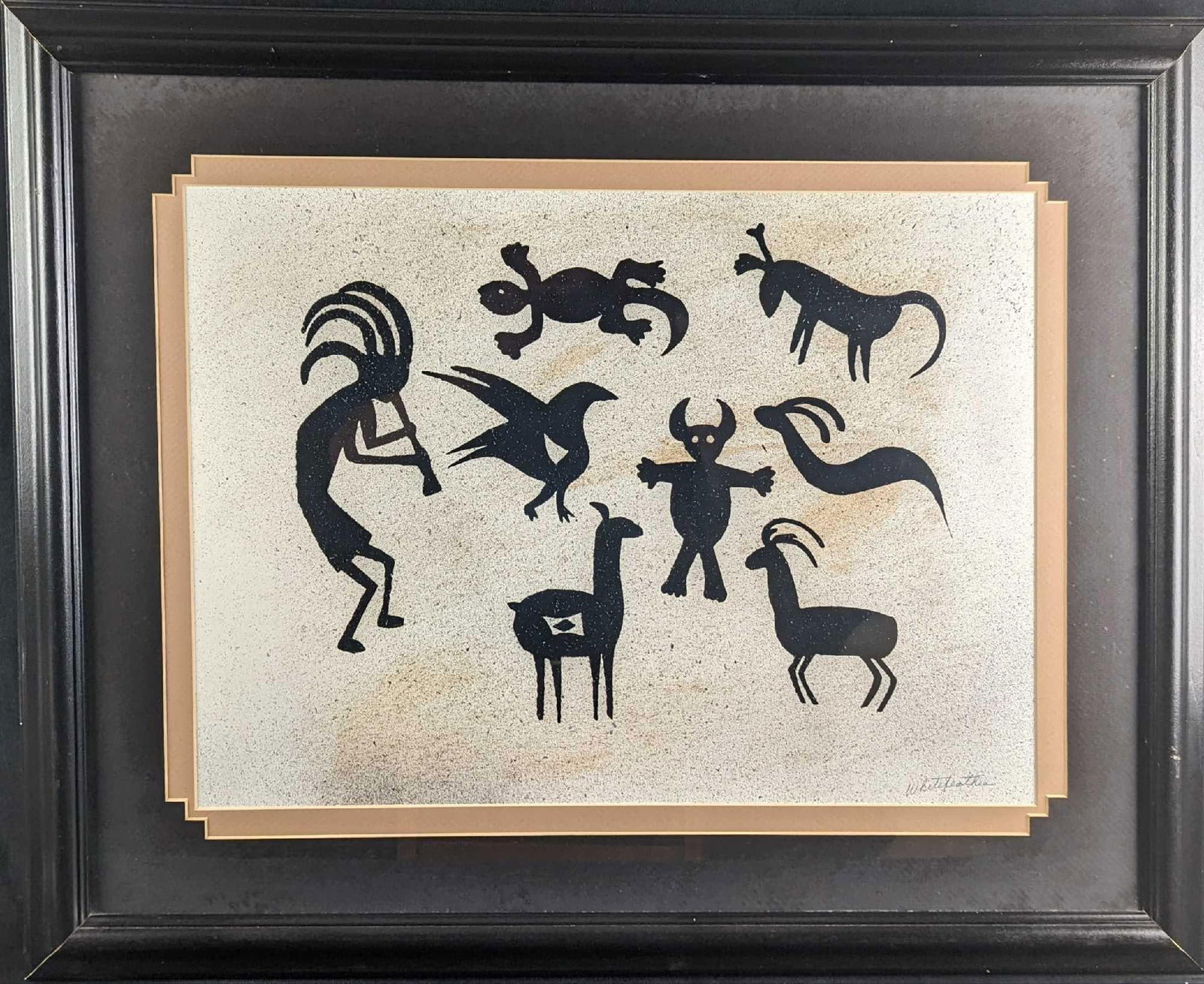 Framed Petroglyph II By Whitefeather Native American Print (1 of 7)