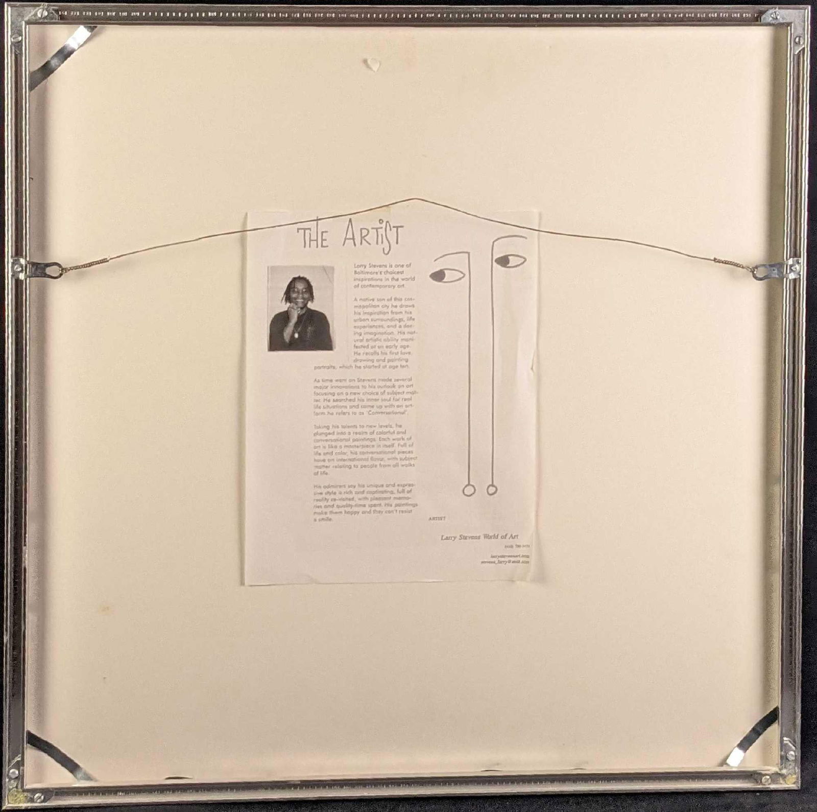 Larry Stevens Framed Offset Lithograph Adam - 6