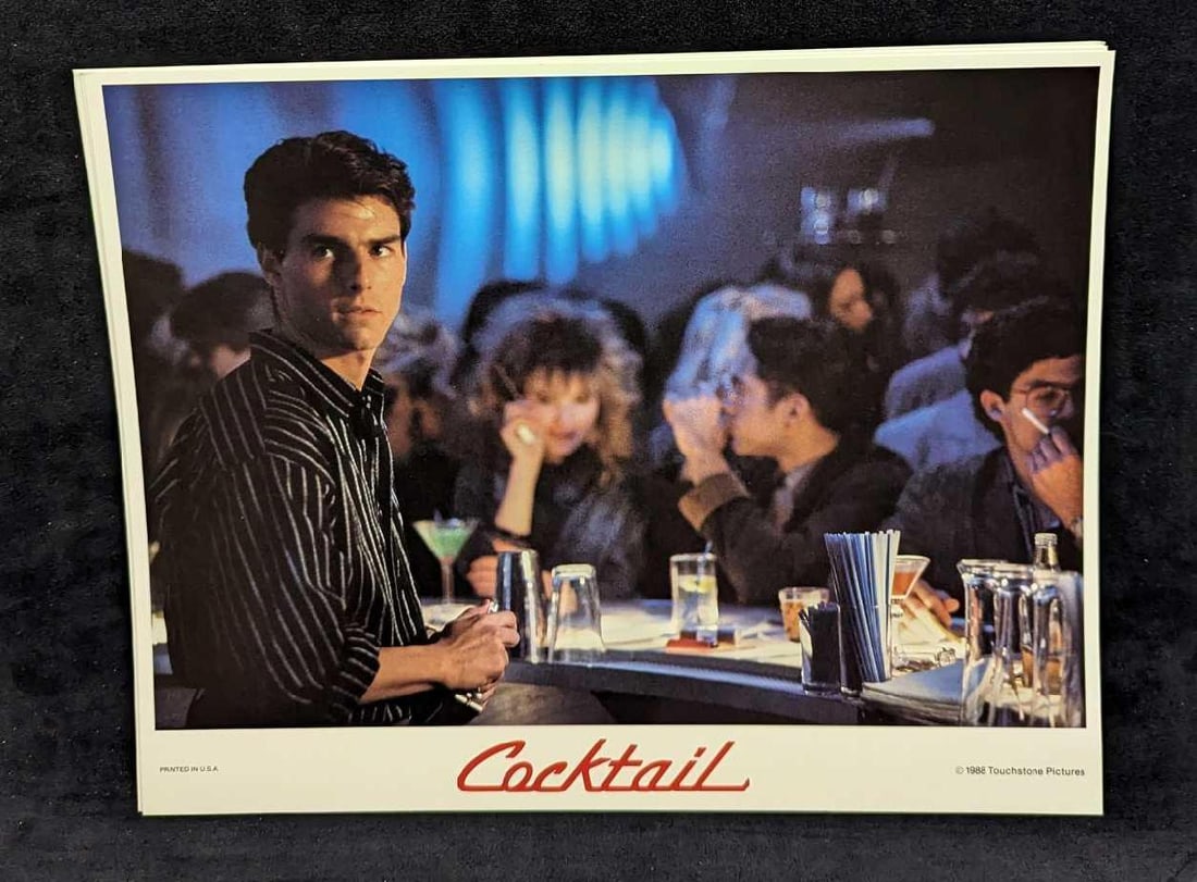 8 Tom Cruise Cocktail 11" x 14" Lobby Cards: 8 Tom Cruise Cocktail 11" x 14" Lobby Cards. These were released by Touchstone Pictures in 1988. Comes in a clear package that is approx 16" x 12" and it weighs 0.39lb. The prints have no known