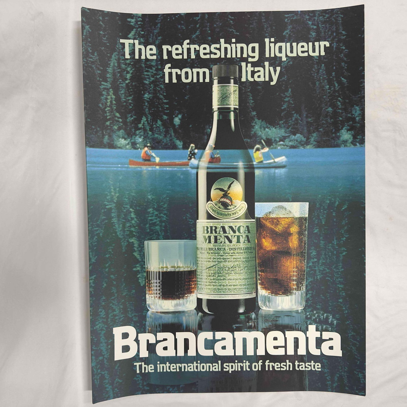 Brancamenta Italy Ad Poster Set of Thirteen 13 Liquor Advertisement Posters: Brancamenta Italy Ad Poster Set of Thirteen 13 Liquor Advertisement Posters. A few creases on the poster, minor tears, and some wear on the edges. A total of thirteen identical posters included in thi