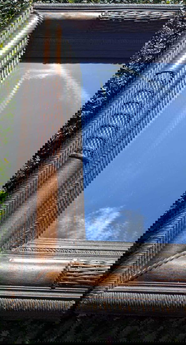 Decorative Mirror with Wicker Frame - 3