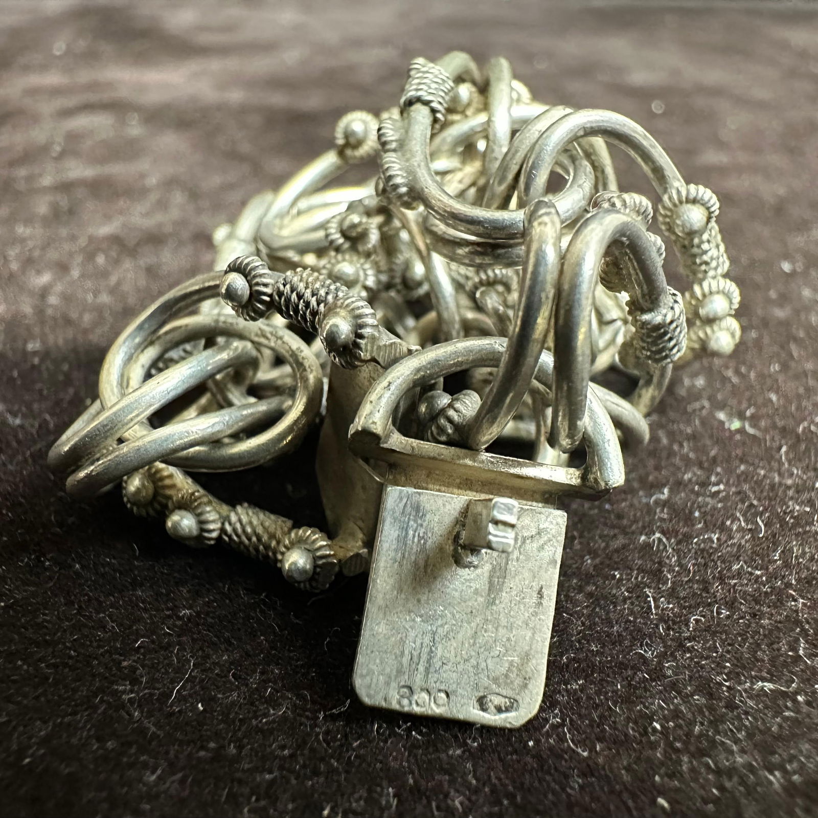 Interlocking Link Silver 800 Bracelet - 5