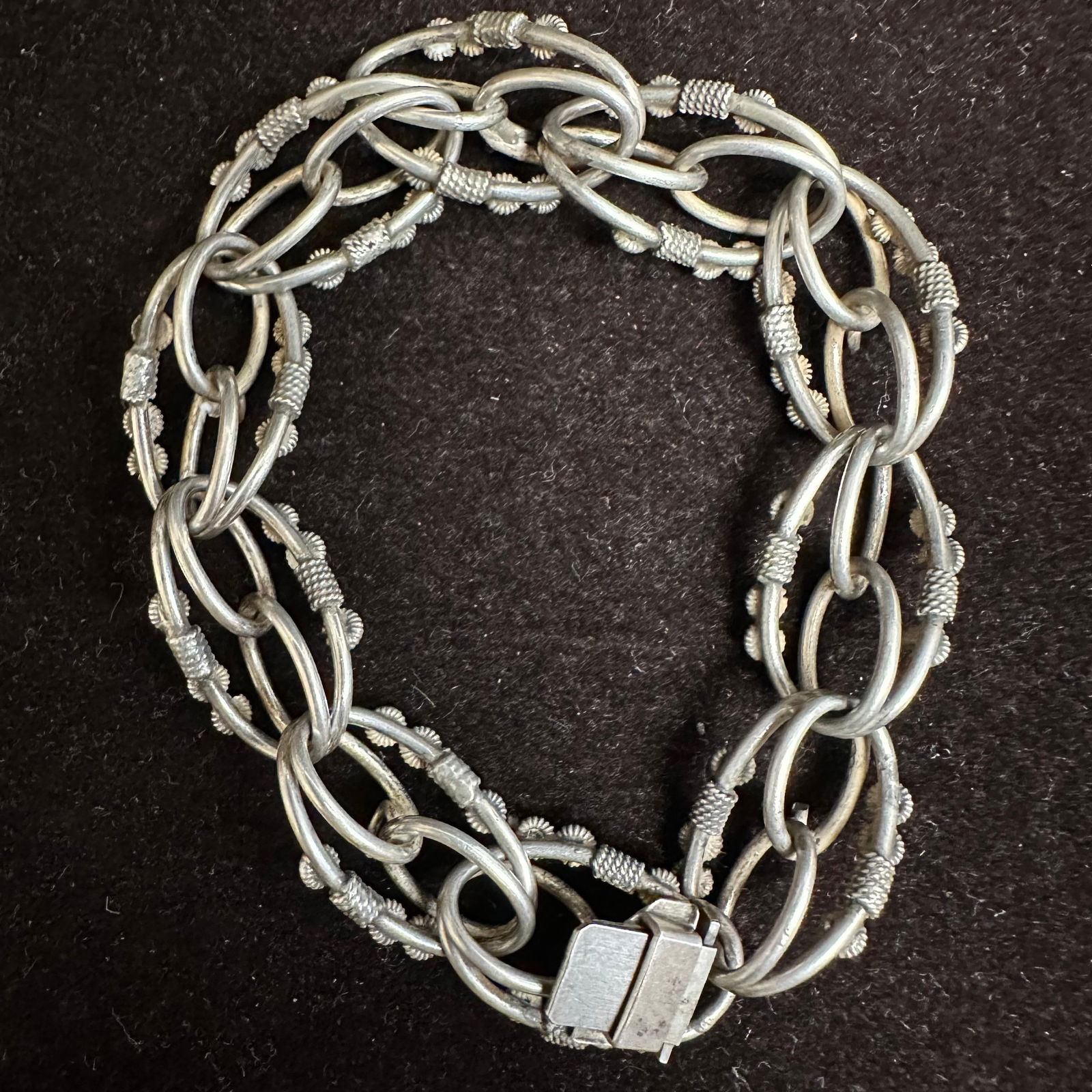 Interlocking Link Silver 800 Bracelet - 6