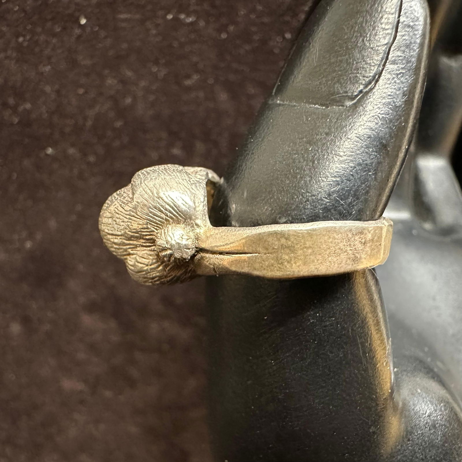 Rabbit Solid Silver Ring Unmarked - 5