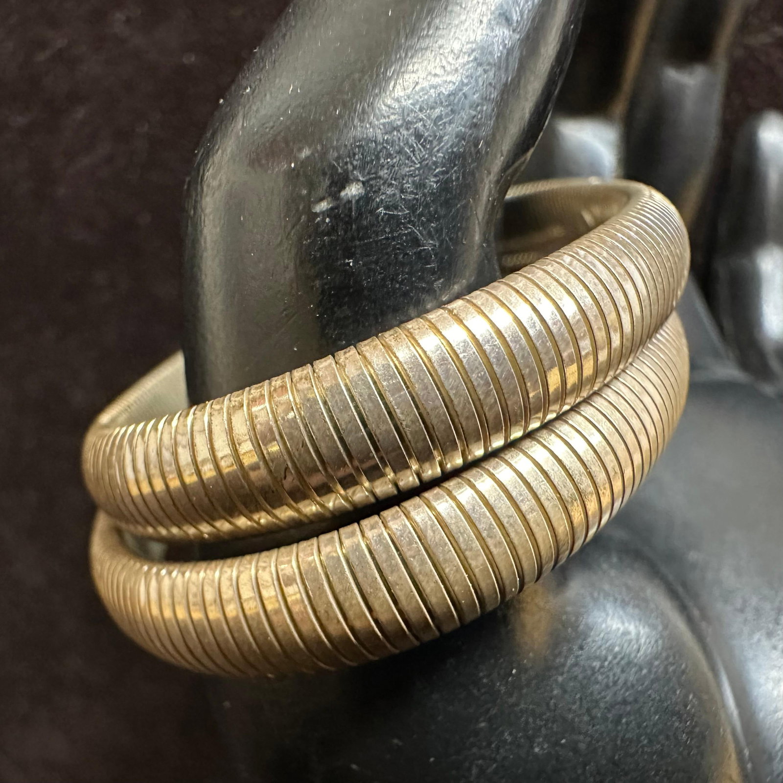 Omega Link Ribbed Corded Style Sterling 925 Bracelet Pair: These items are in good pre-owned, previously used/displayed condition with noticeable light wear and surface scratches. Please reference all photos for full details. These pieces of jewelry have been