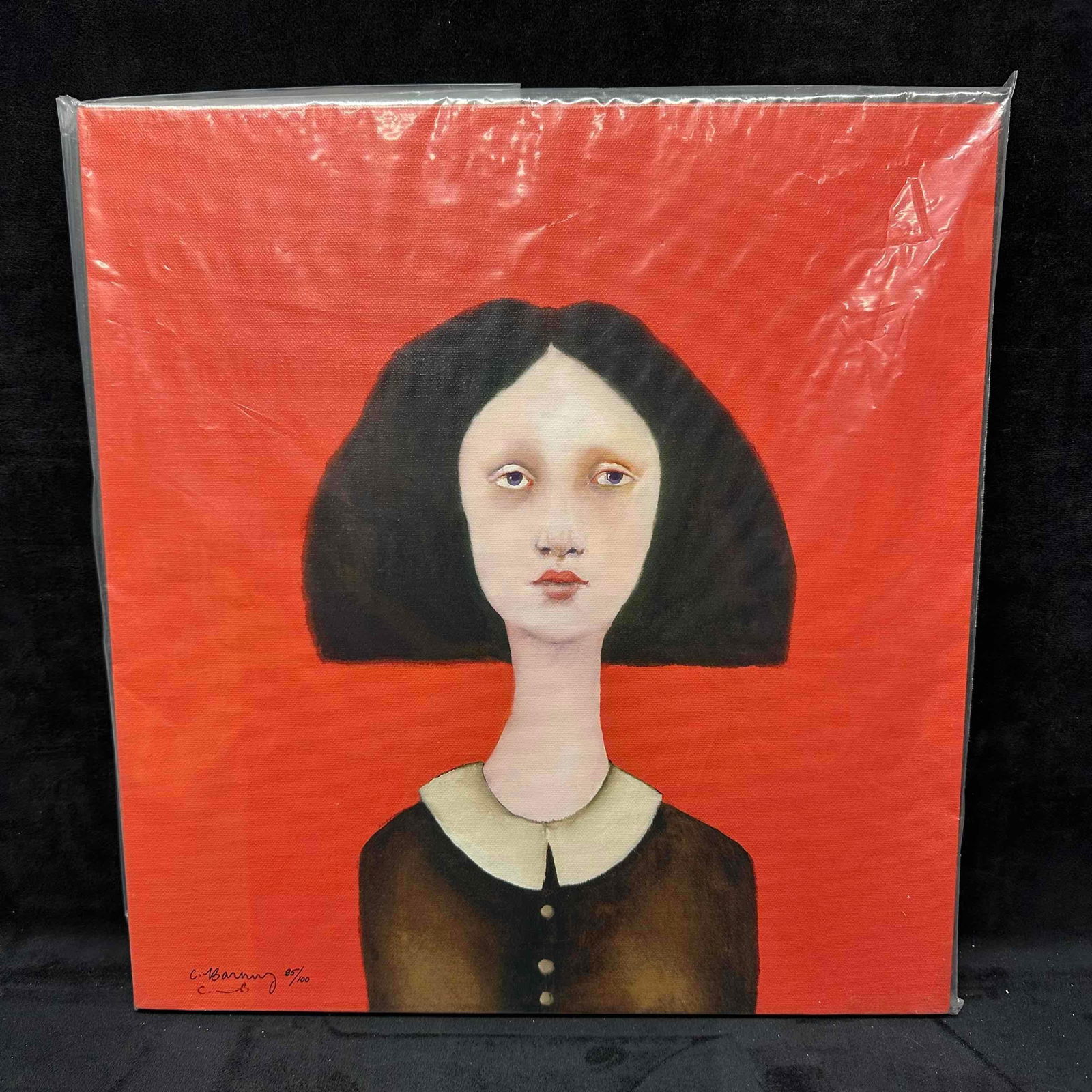 Cassandra Christensen Barney Dora Limited Edition Giclee Canvas 85/100 Signed: Cassandra Christensen Barney signed and numbered limited edition canvas titled Dora. This piece is hand-signed by the artist and numbered 85/100 in the lower left. It includes the original Certificate