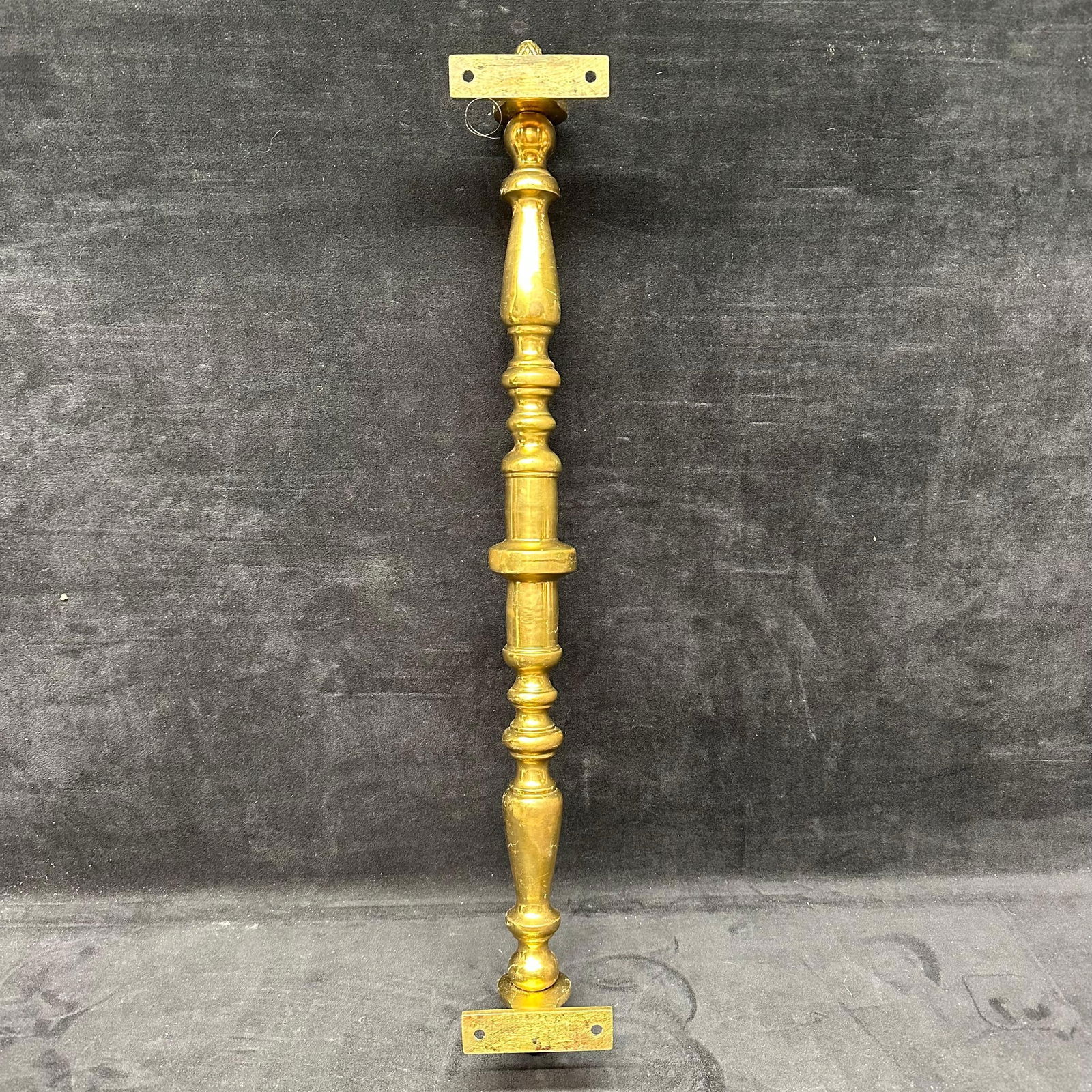 Antique Style Solid Brass Turned Architectural Pull Handle - 6